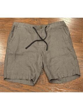 NEW VINCE GREEN MEN'S LIGHTWEIGHT HEMP DRAWSTRING WAIST SHORTS SIZE L $225